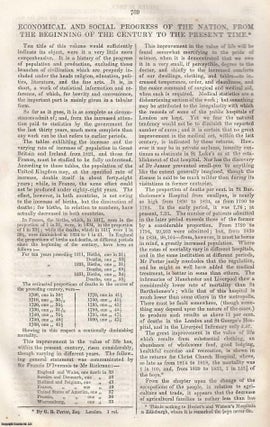 Item #361359 Economical and Social Progress of The Nation. An original article from Tait's...