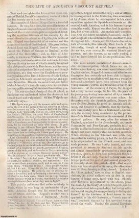 Item #361371 The Life of Augustus Viscount Keppel. An original article from Tait's Edinburgh...