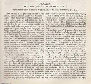 Item #361391 Texiana: Rides, Rambles, and Sketches in Texas (Part 1). An original article from...