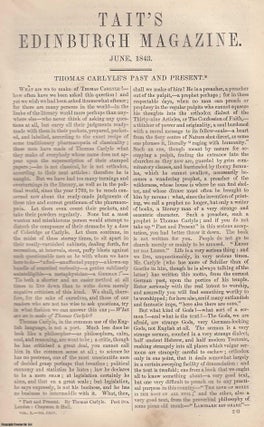 Item #361400 Thomas Carlyle's Past and Present. An original article from Tait's Edinburgh...