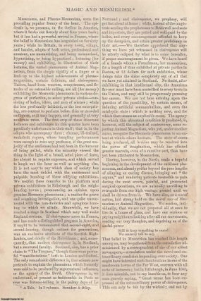 Item #361408 Magic and Mesmerism. An original article from Tait's Edinburgh Magazine, 1843....
