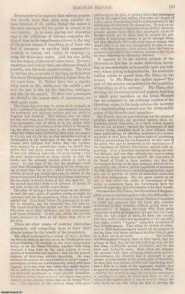 Item #361414 Railway Reform. An original article from Tait's Edinburgh Magazine, 1843. Stated