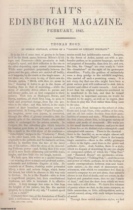 Item #361419 Thomas Hood, English poet, author and humorist. An original article from Tait's...
