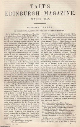 Item #361423 George Crabbe, English poet, surgeon and clergyman. An original article from Tait's...