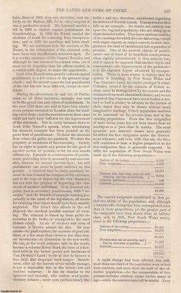 Item #361425 The Cause and Cure of Crime. An original article from Tait's Edinburgh Magazine,...