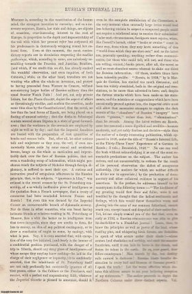 Item #361430 Russia's Internal Life. An original article from Tait's Edinburgh Magazine, 1847....