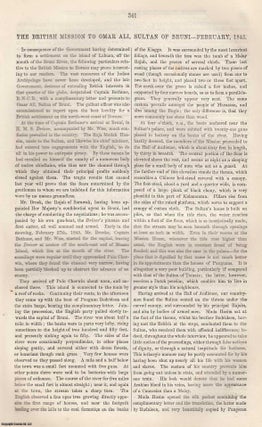 Item #361433 The British Mission to Omar Ali, Sultan of Bruni-February, 1845. An original article...
