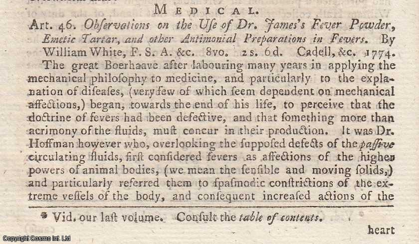 Observations on the Use of Dr. James's Fever Powder, Emetic Tartar, and ...
