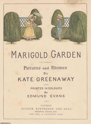 Item #361736 Marigold Garden. Title Page. An original Kate Greenaway colour print, c.1885 from...