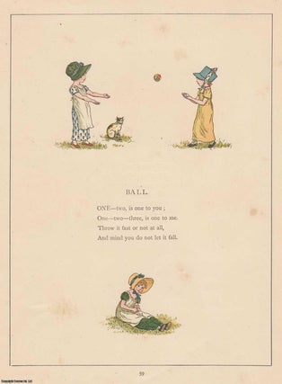 Item #361737 Marigold Garden. Ball Game, with rhyme. An original Kate Greenaway colour print,...