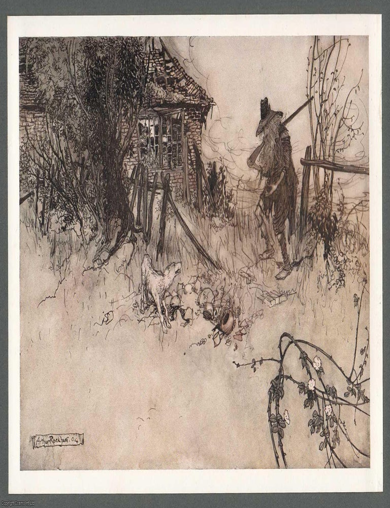 Item #361779 Arthur Rackham: He found the house gone to decay. An original colour print, c.1905...