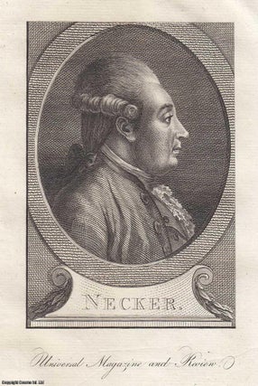 Item #361785 Jacques Necker, finance minister for Louis XVI, 1777-1781. An attractive original...
