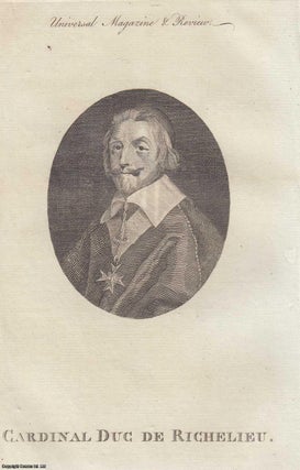 Item #361809 Cardinal Richelieu, the Red Eminence. An attractive original copper engraving from...