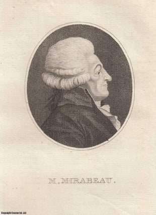 Item #361814 Honore Mirabeau, French Revolutionary Leader. An attractive original copper...