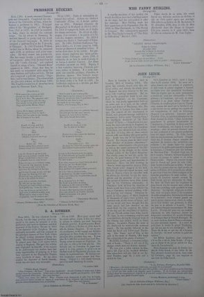 The Autographic Mirror, 1864 : Louis XIV; Voltaire; Rousseau; Queen Anne; Lord Byron; and numerous others facsimile letters and autographs. Autographs of Illustrious & Distinguished Men of Past and Present Times.