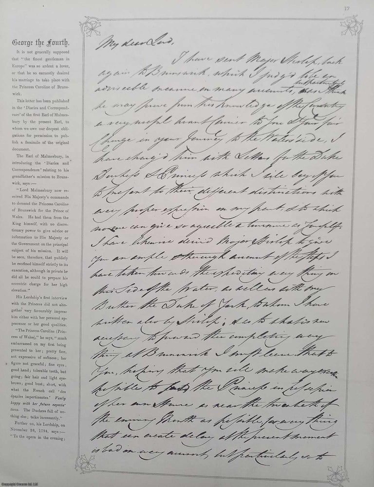 Item #361899 The Autographic Mirror, 1864 : William Pitt; James I; Edward Gibbon; Lord Byron; George IV; and numerous others facsimile letters and autographs. Autographs of Illustrious & Distinguished Men of Past and Present Times. Lord Byron, George IV, Others : HISTORIC SIGNATURES.