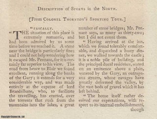 Item #362006 Description of Sports in the North. From Col. Thornton's Sporting Tour. An original...