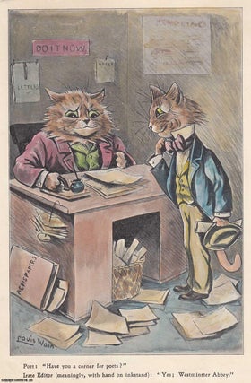 Item #362034 Louis Wain: cat editor and a poet cat - undated, but likely 1920s. Later and basic...