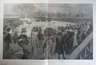 The University Boat Race of 1901: The Scene from Barnes. ROWING.
