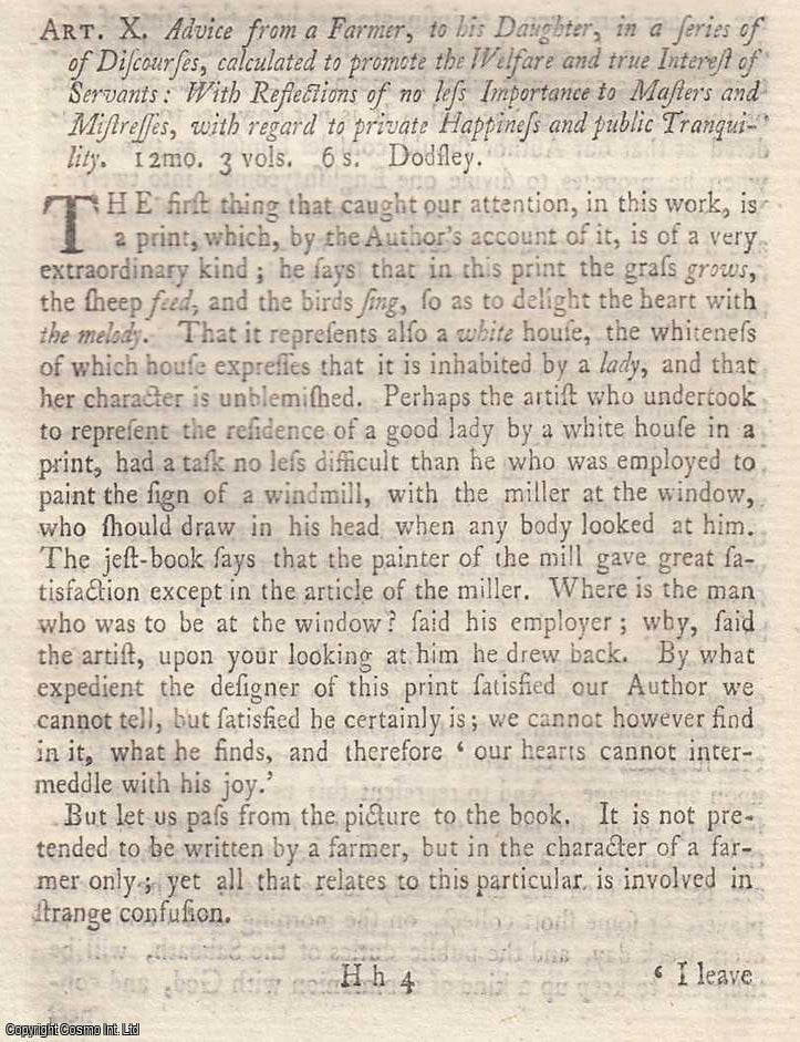 Item #362282 Advice from a Farmer, to his Daughter, in a Series of Discourses, Calculated to...