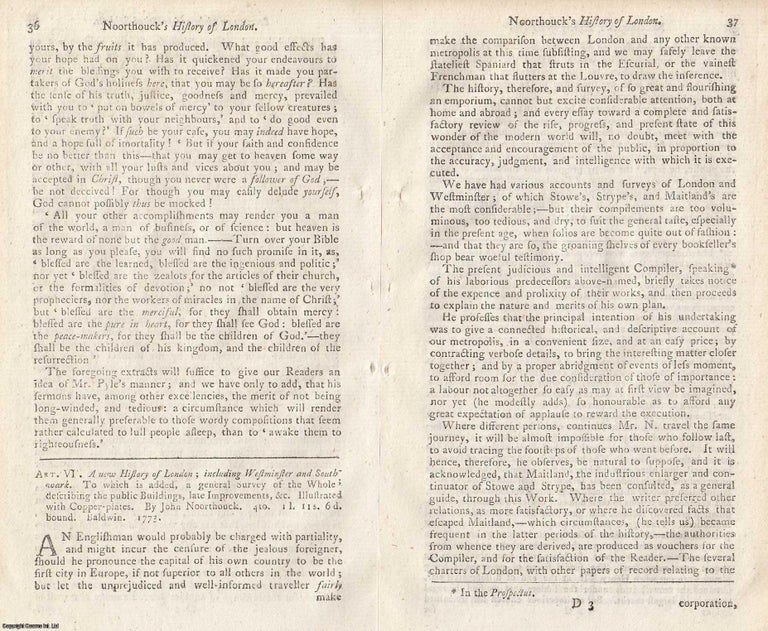 Item #362286 A New History of London; Including Westminster and Southwark. To which is Added, a...
