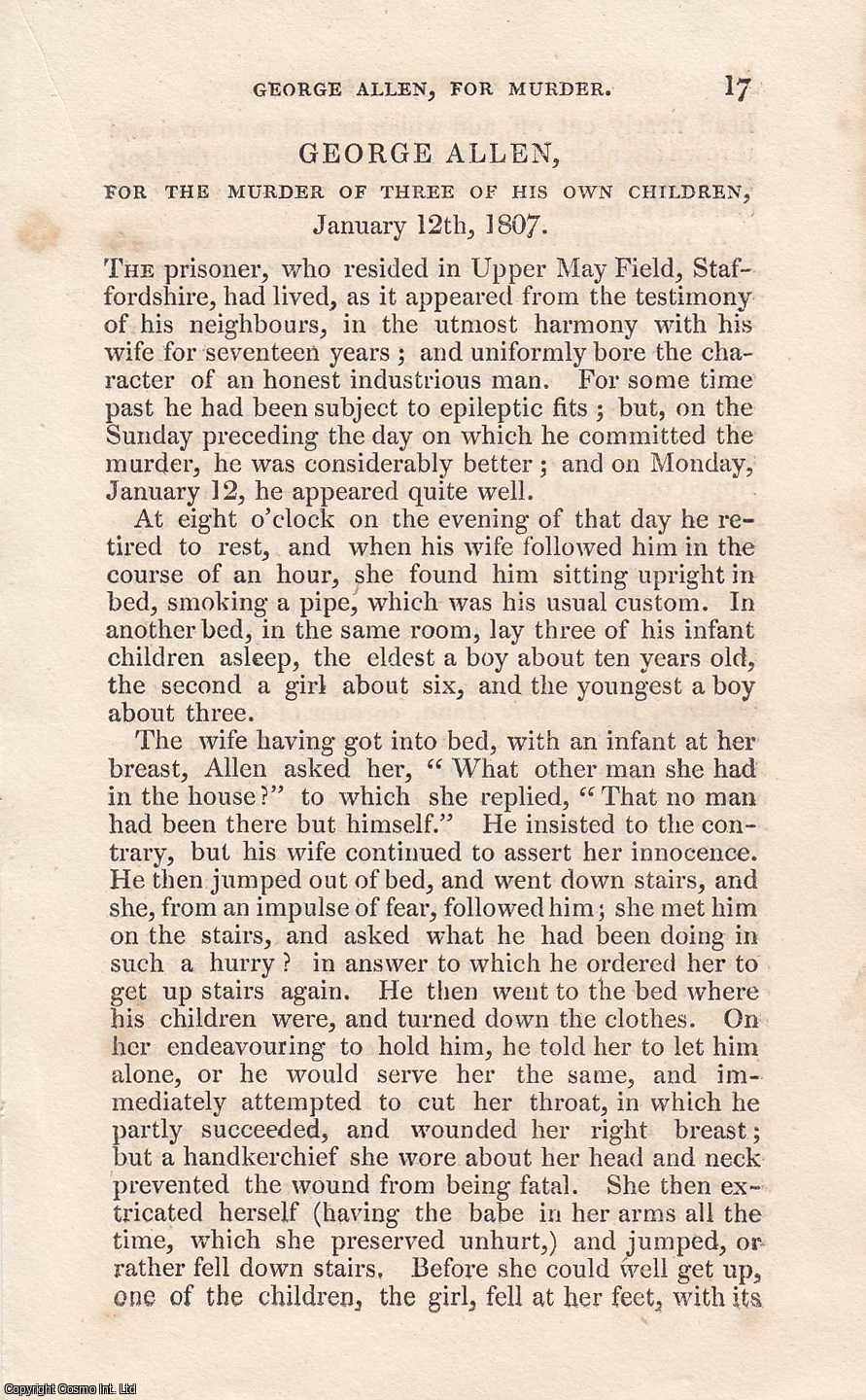 The Trial of George Allen, for the Murder of Three of His Own Children ...