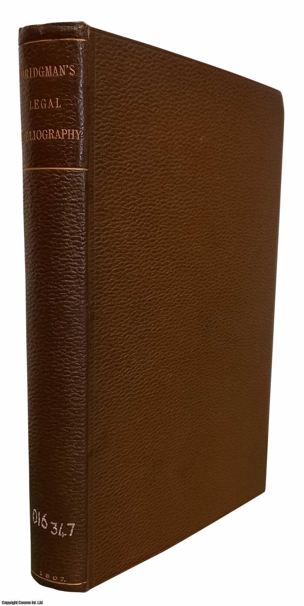 A Short View of Legal Bibliography: Containing some Critical ...
