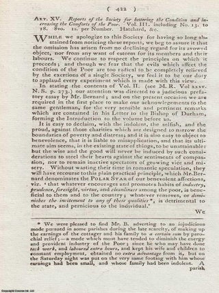 Review: Reports of the Society for Bettering the Condition of the Poor, Vol. III. An article. REPORTS OF THE SOCIETY FOR.