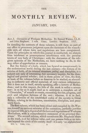 Item #362723 Chronicles of Wesleyan Methodism. By Samuel Warren. An original article from the...