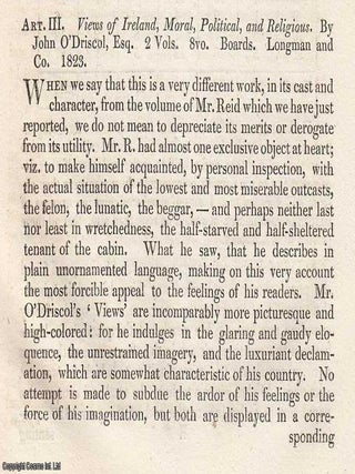 Review: John O'Driscol's Views of Ireland, Moral, Political and Religious (1823). An. JOHN O'DRISCOL'S VIEWS OF IRELAND.