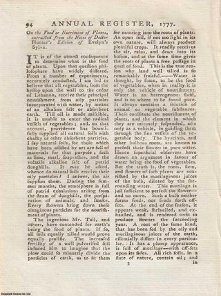Plant Nutrition Explained: Notes from Hunter's Edition of Evelyn's Sylva. An article. PLANT NUTRITION EXPLAINED: NOTES FROM.