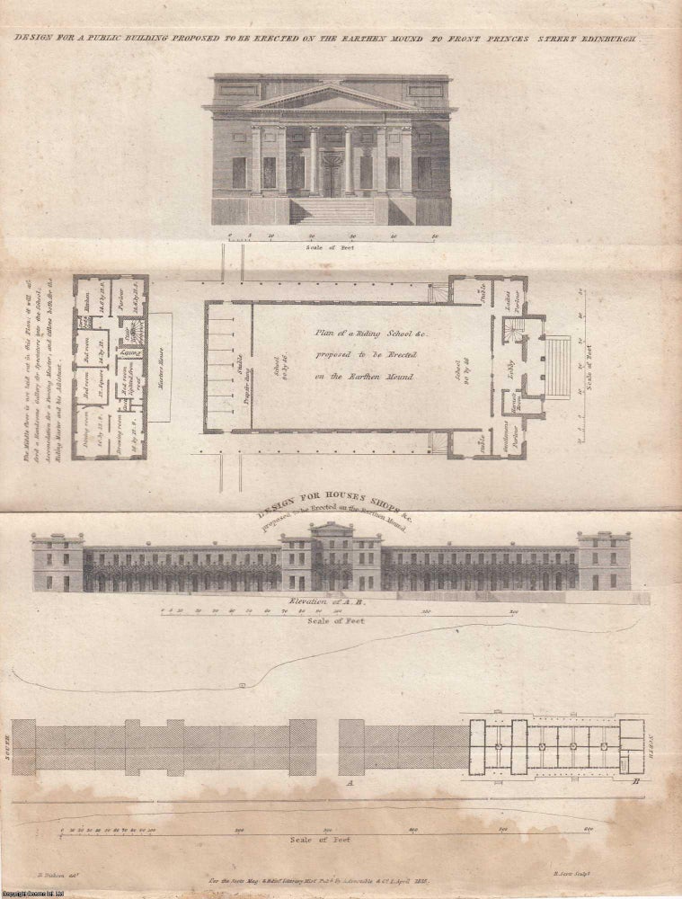 Item #362914 Design for a Public Building to Front Princes Street, Edinburgh. An article printed...