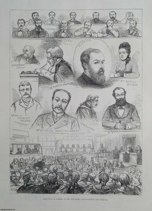 Item #363010 Trial of G.H. Lamson, at the Old Bailey, for Poisoning. A single page illustration...