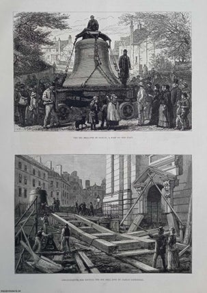 Item #363014 The Big Bell for St. Paul's Cathedral. Two pages from the Illustrated London News,...