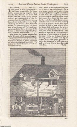 Item #363038 The Rose and Crown Inn, at Stoke Newington. An original article from the Gentleman's...