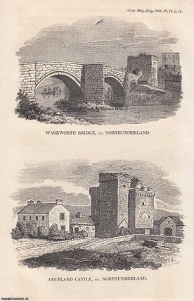 Item #363051 Warkworth Bridge, Northumberland. An original article from the Gentleman's Magazine,...