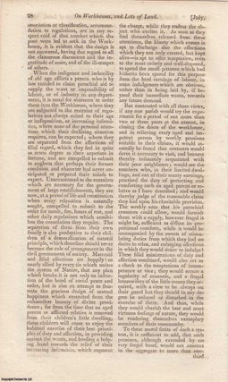 Item #363053 On Workhouses and Lots of Land. An original article from the Gentleman's Magazine,...