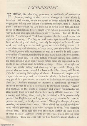 Item #363071 Loch Fishing. An original article from the Gentleman's Magazine, 1883. M G. Watkins