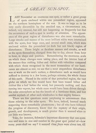 Item #363077 A Great Sun-Spot. An original article from the Gentleman's Magazine, 1883. Richard...
