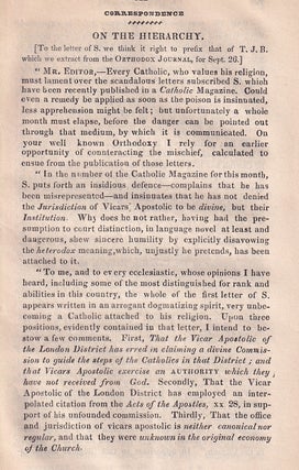 Crito on the Hierarchy: The Rev. Mr Curr and the S. Controversy. An article printed in 1835, written by an Unnamed Author : 53 pages.