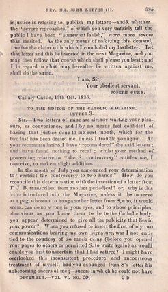 Crito on the Hierarchy: The Rev. Mr Curr and the S. Controversy. An article printed in 1835, written by an Unnamed Author : 53 pages.