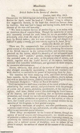 Item #363235 British Sailors in the Service of America. An original article from The Anti-Jacobin...