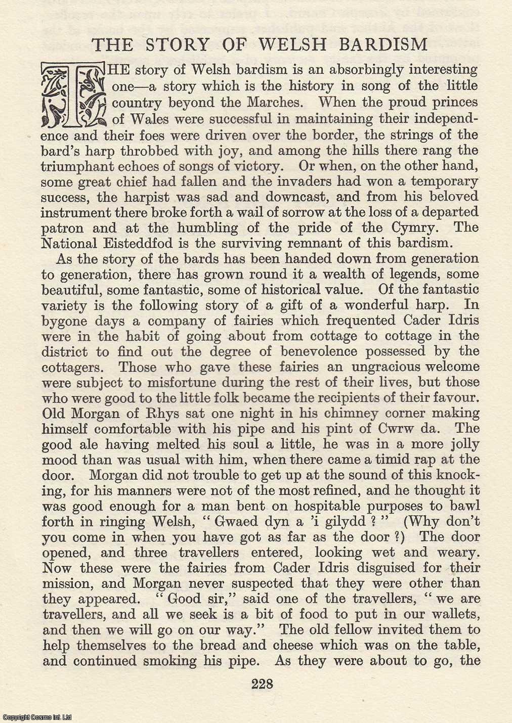 The Story of Welsh Bardism. An original article from The Bookman's ...