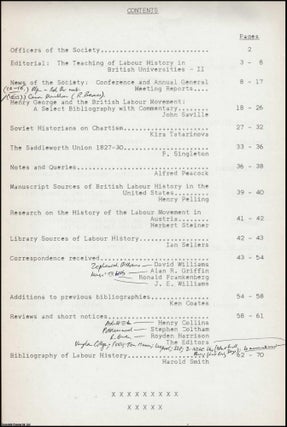 Item #363378 No 5. Bulletin of the Society for the Study of Labour History. Contributors include...