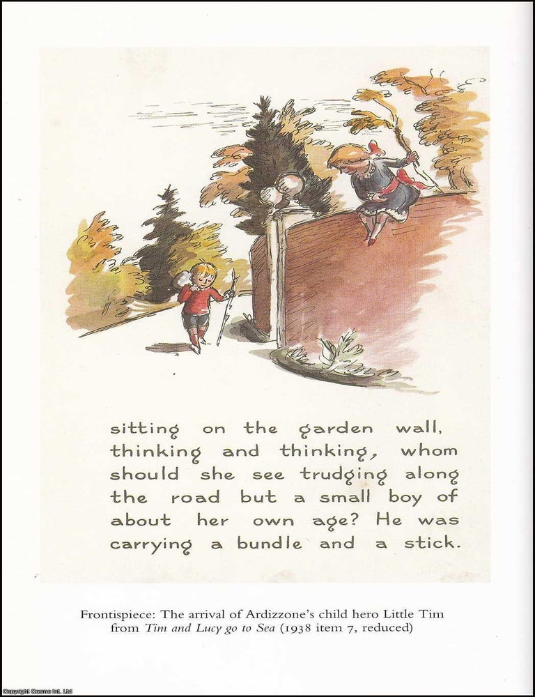 Item #363422 Edward Ardizzone. A Bibliographic Commentary. A complete bibliography of...