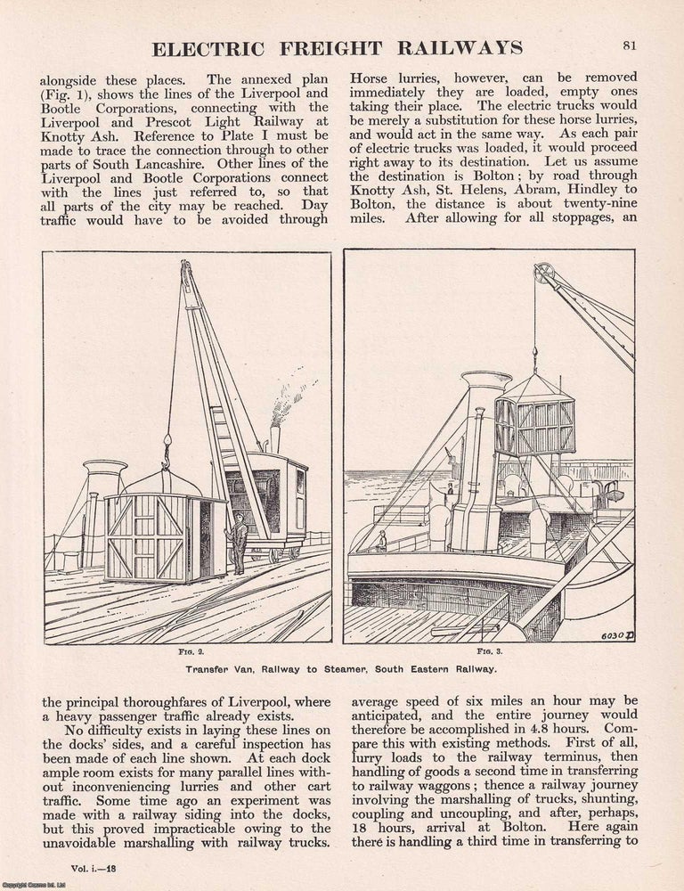 Item #363441 The Conveyance of Goods on Electric Trolley Lines. A complete two part original...