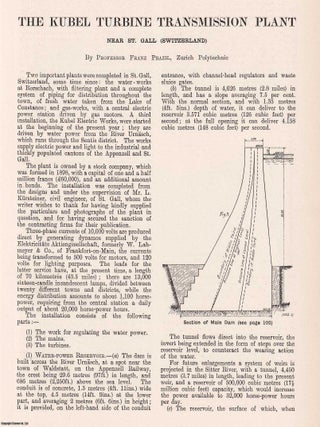 The Kubel Turbine Transmission Plant near St. Gall, Switzerland. An original article from Engineering, 1901.