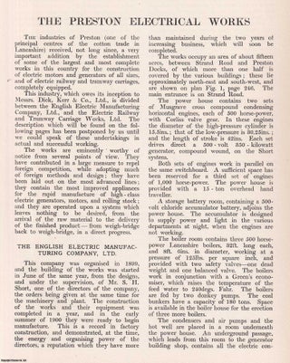 The Preston Electrical Works. An original article from Engineering, 1902.