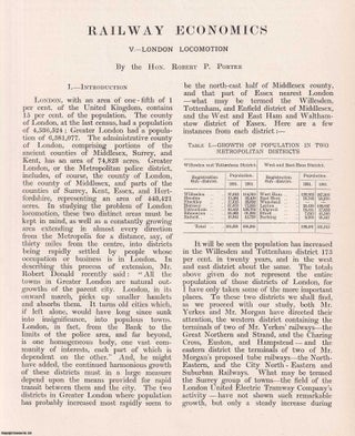 Item #363487 London Locomotion : Railway Economics. A complete five part original article from...