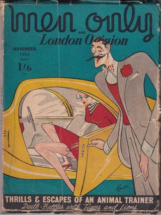 Death Battles with Tigers and Lions. Colour cover illustration by Edward S. Hynes. Men Only and. Edward S. Hynes.